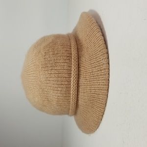 Aris Vintage Knit Brim Beige Women's Bucket Hat